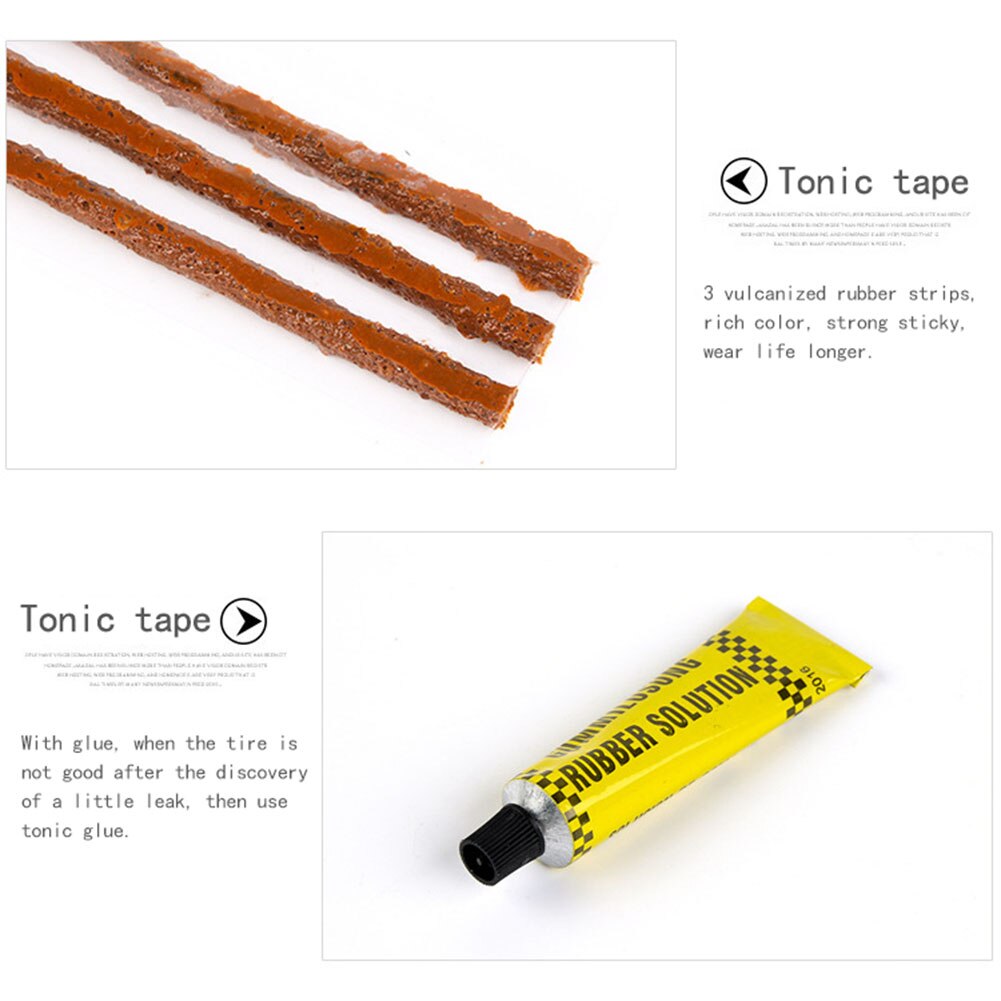 6-piece Car Tires Repair Tools Maintenance Tools Kit Car Motorcycle PVC Fast Tire Repair Tools