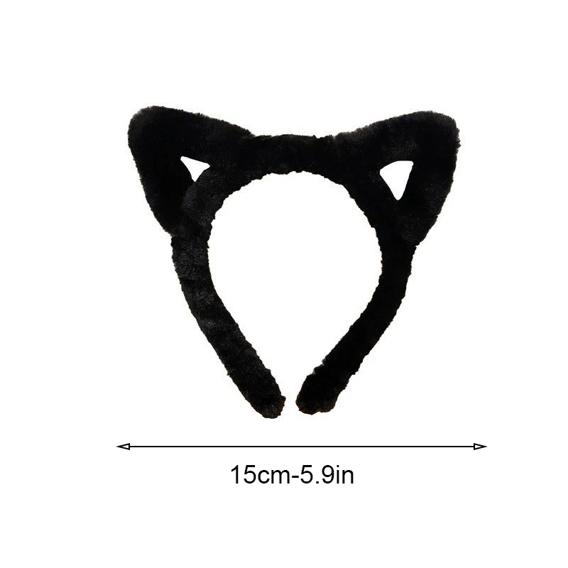 1pc hohle katze ohren haarband mädchen herz haarnadel nette plüsch stirnband waschen gesicht maske haarband haar krawatte Clip