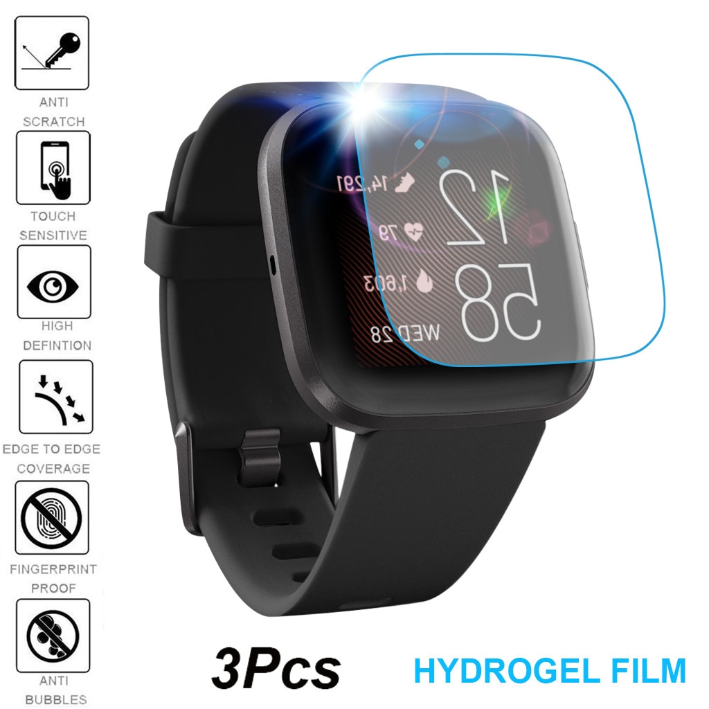 Hydrogel Bildschirm Schutz für Fitbit Versa 2 Clever Uhr 1Pack 3Pack Weichen Bildschirm Anzeige-schutzfolie Film Sport 19Sep
