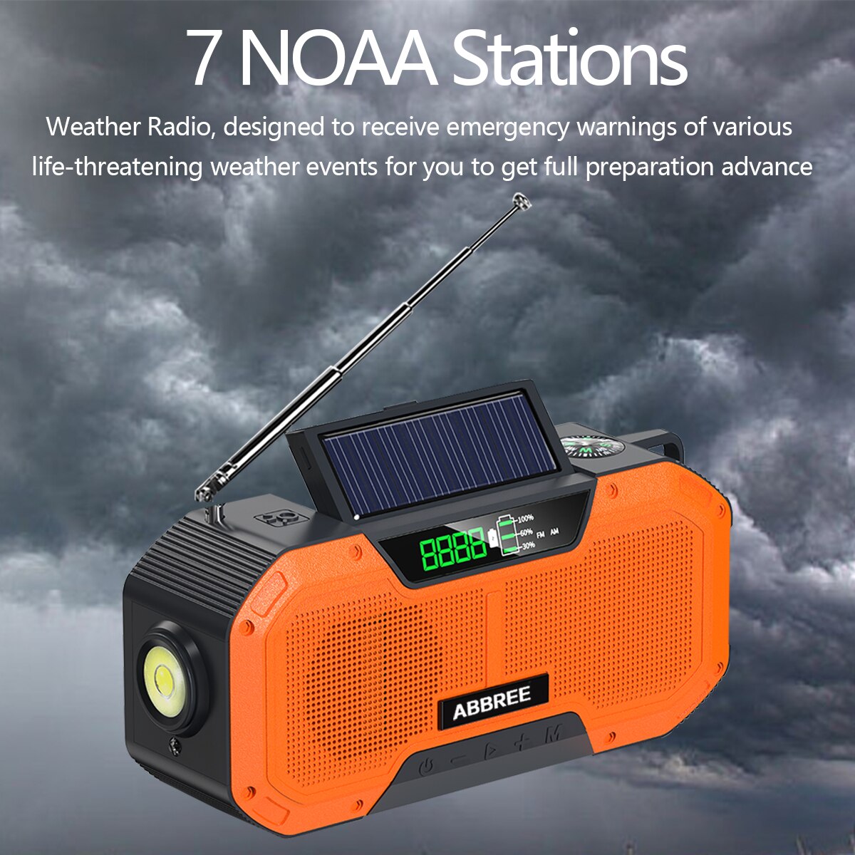 Emergency Radio&22000mAh Solar Power Bank, FM NOAA Weather Radio, - Shop