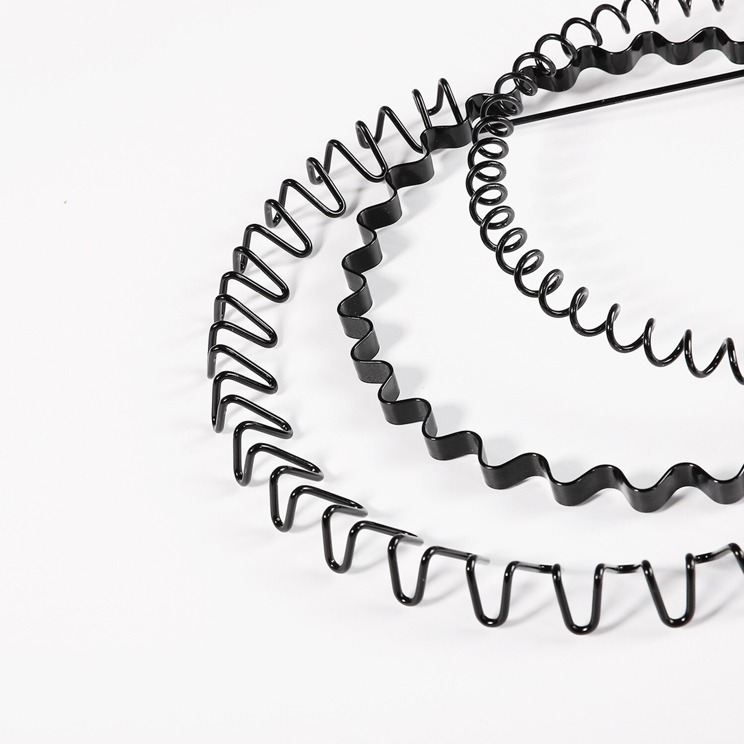 9pcs Simple Metal Spring Wave-Shaped Hairband Hair Hoops Headband Headwear Accessories for Men Womem