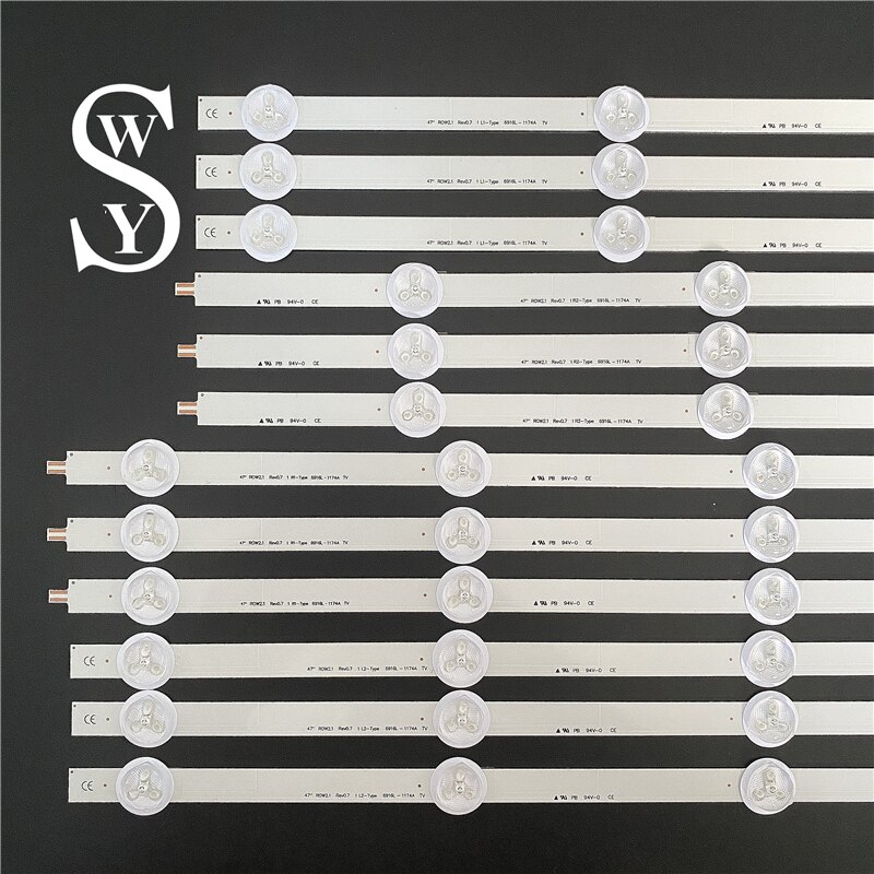LED strip backlight 9 LEDs for LG 47 "LCD TV 47LA6208 47LA6200 47LN5400 6916l-1527 28a 6916l-1174A 6916l-1547A 1529A 6916L-1359A