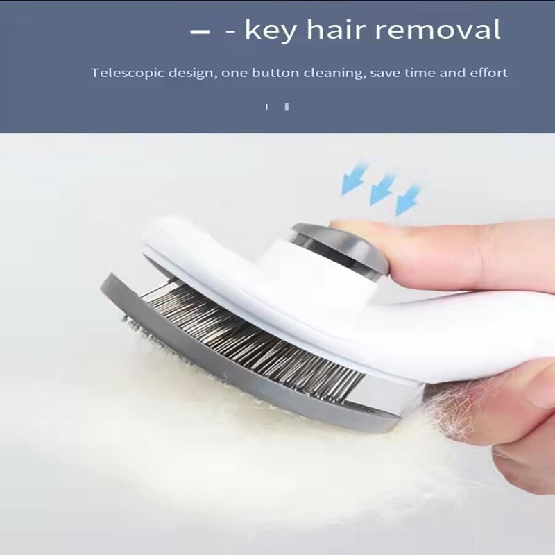 Peigne épilateur pour chat, brosse de toilettage et de soin, poils longs d'animaux de compagnie, nettoyage, fournitures de brosse de bain