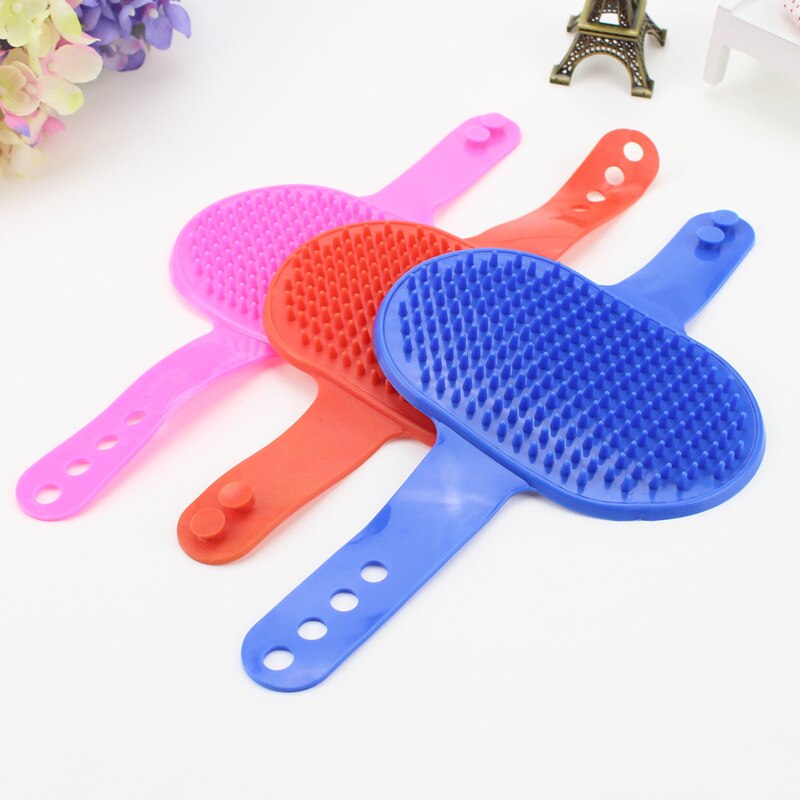 Cepillo suave de goma para mascotas, guante de masaje para la limpieza del pelo de Bulldog Francés, cepillo para quitar el pelo de caniche de peluche, 1 ud.