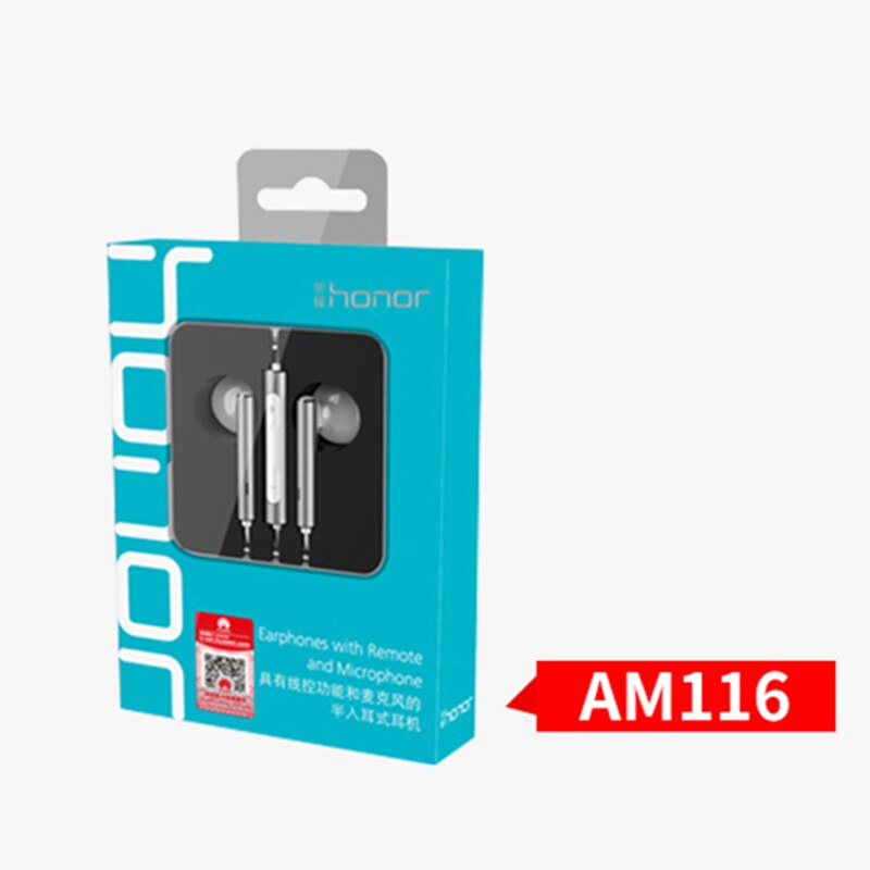 Originele huawei honor oortelefoon  am116 am115 in- oordopjes met microfoon 3.5mm oordopjes voor mate 8 9 3e p10 plus play 10 v8