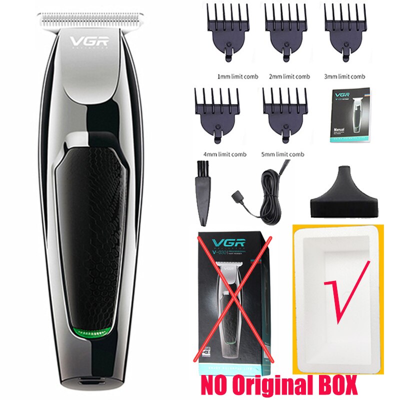 Vgr Professionele Tondeuse Waterdicht Haar Machine Baard Trimer Gezicht Tondeuse Elektrische Tondeuse Mannen Baard Trimmer: no box