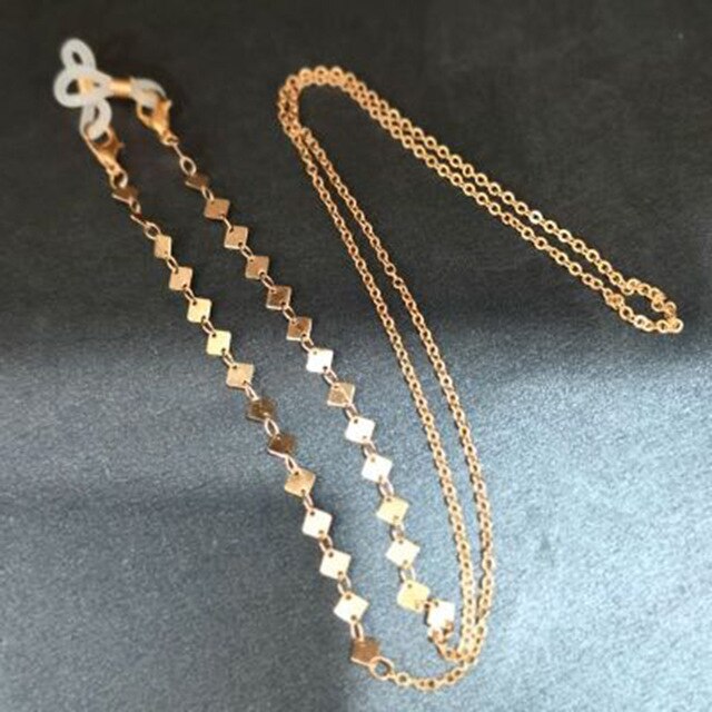 Cadena de cristal antideslizante para mascarillas Unisex, collar de 70cm, correa de protección solar para el cuello, 1 unidad: 8