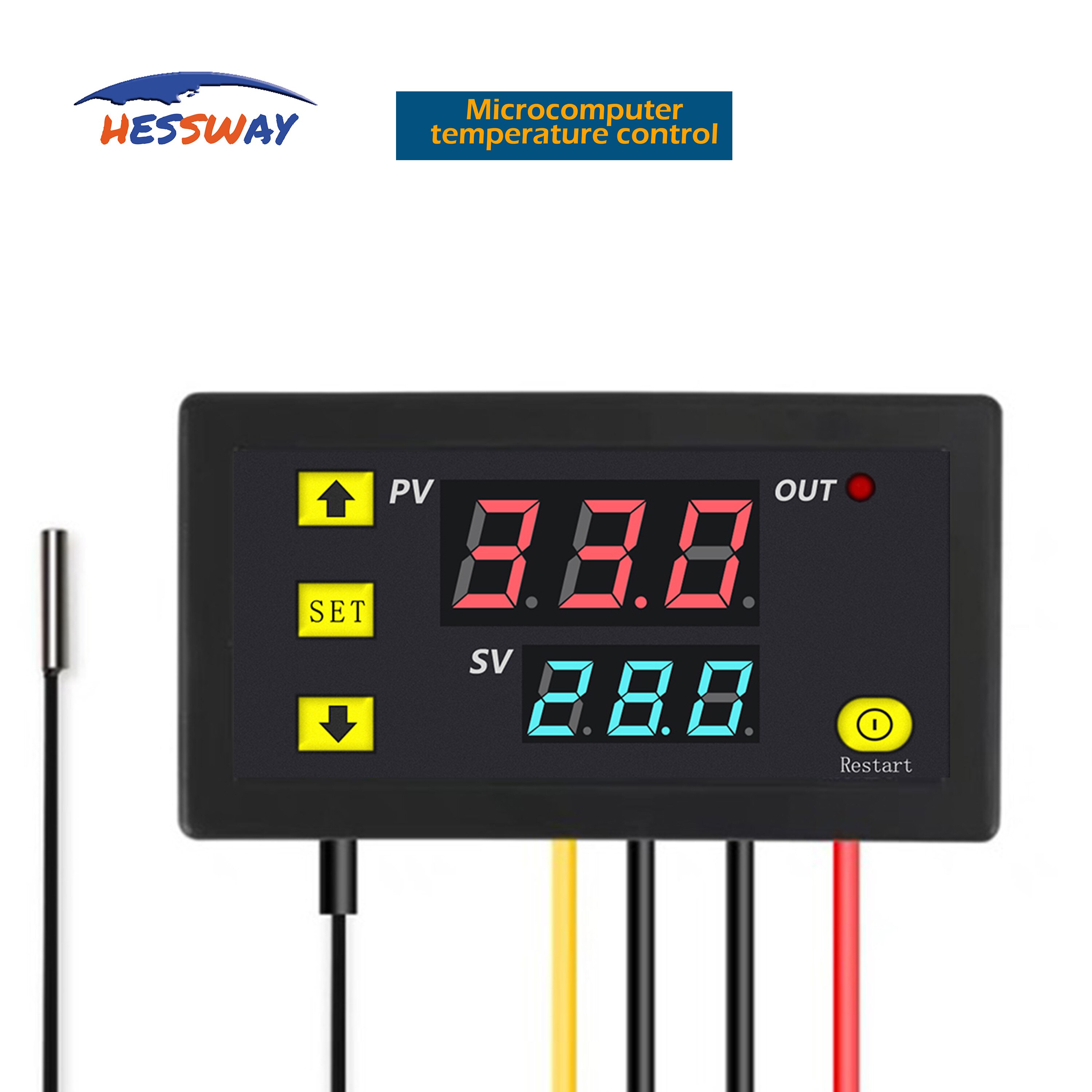 Compressor Delay Microcomputer Thermostat Heat&amp;Cool for LED Display Dry Contact Passive Free Connection Optional 12V 24V 110-230
