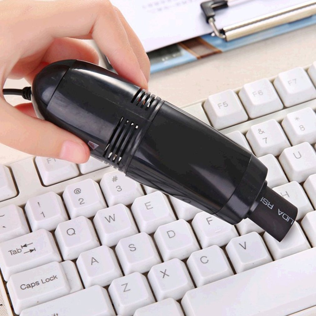 Laptop USB Vacuum Cleaner Portable Durable Practical And Convenient Low Noise Laptop USB Vacuum Cleaner: black