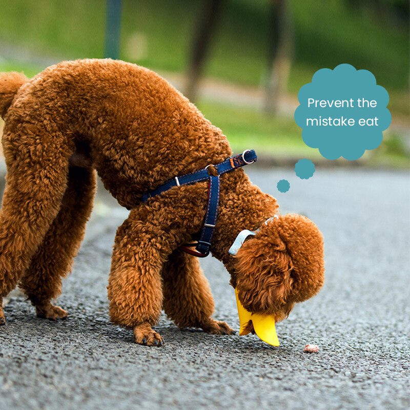 Adjusting Pet Dog Muzzle Silicone Duck Mouth Mask Muzzle Bark Bite Stop Small Dog Anti-bite Masks Pets Decoration