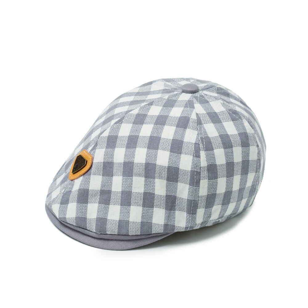 -né casquette pour 0-24 mites garçon Plaid automne printemps petits garçons accessoires chapeau de soleil haut en coton chapeaux 2 couleurs