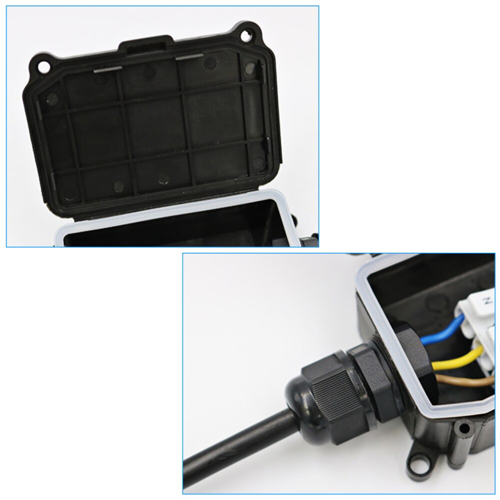 2pcs Cable Connectors Electrical Wiring IP66 Waterproof Anti-UV Outdoor Construction 2 Way Wire Coupler Junction Boxes Practical