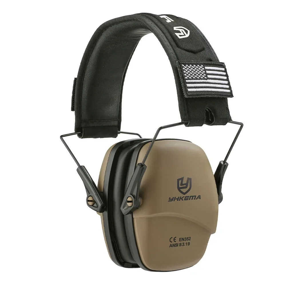 YHKEMA Veiligheid Passieve Oorbeschermers Schieten Oorbeschermers Gehoorbeschermingen Voor Schieten NRR 25dB Ruisonderdrukking Geluiddichte Headset: Black