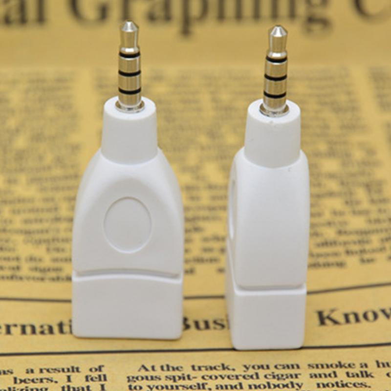 3.5mm Male AUX Audio Plug Jack to USB 2.0 Female Converter Adapter Plug