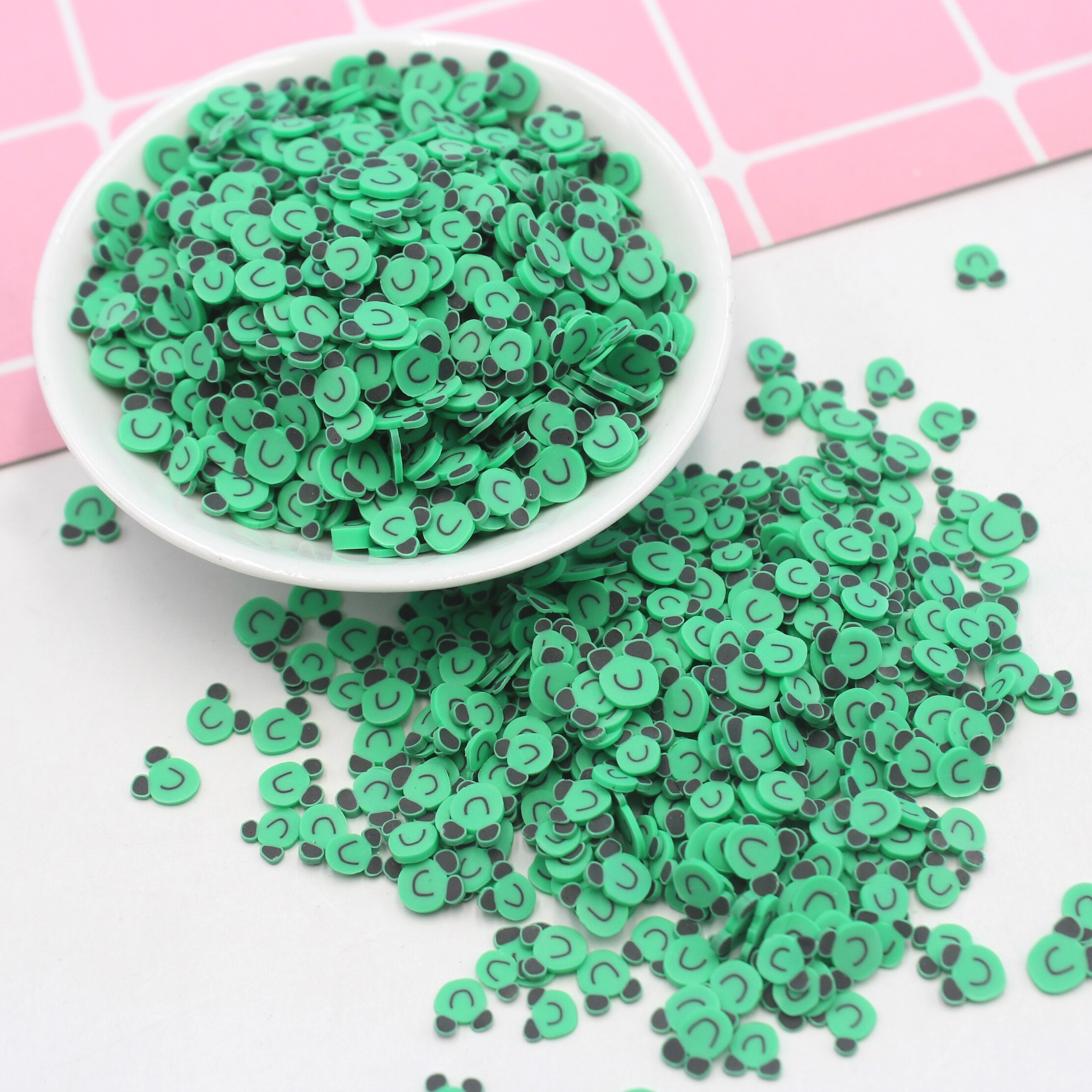 100g/Lot Lovely Frog Slices Polymer Clay Cute Animal Soft Pottery for Toys Decoration DIY Crafts Filler Accessories