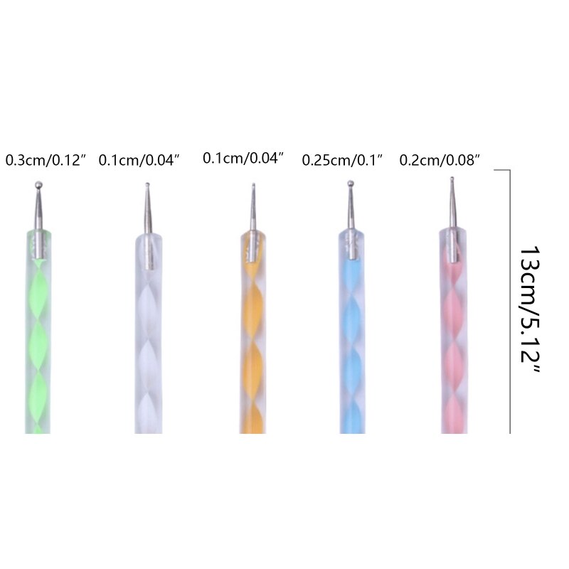 19 PCS Mandala Dotting Tools Set Portable Painting Stencil Tools Art Nail Body Painting Kit for Kid Student Art Drawing N0HC