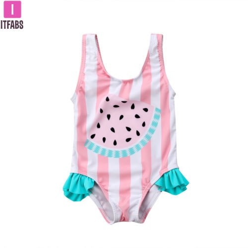Skære børn piger badedragt badedragt baby pige tøj vandmelon print badetøj til nyfødte piger spædbarn bikinier