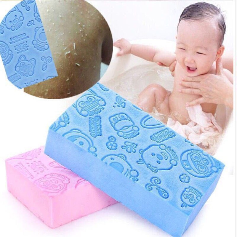 1 st svamp baby badborste slumpmässig färg mjuk andas baby bad scrubs spädbarn badrumstillbehör barn bad