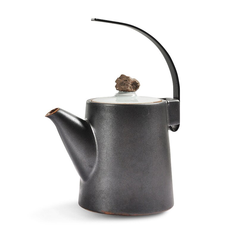 Chinese Handmade Pottery Teapot Ceramic Travel Tea Pots Gong Fu Tea Set Kettles: B