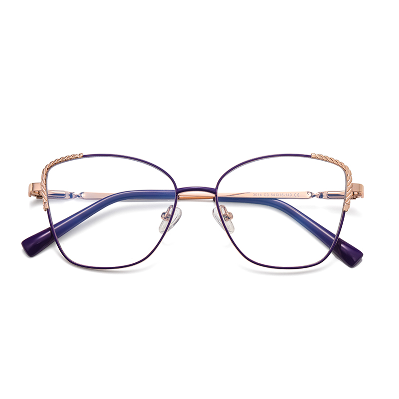 Ceofy Women Eyeglasses Frame Stylish Cat Eye Myopia Optical Vintage Brand Prescription Glasses Frame Women Eyewear 3014: 3014C3