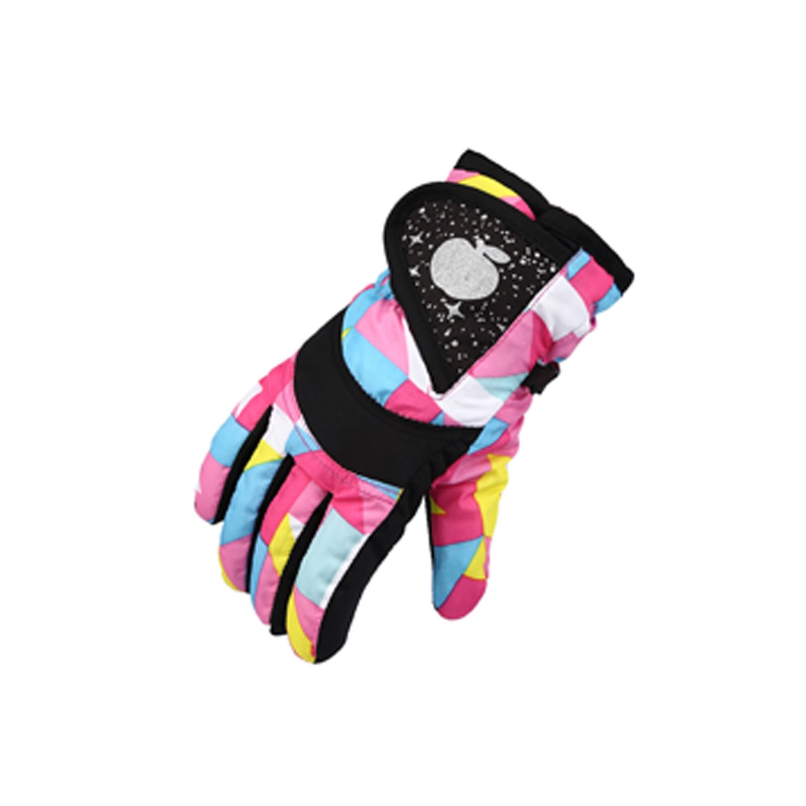 Niños niños niñas, guantes invierno, guantes invierno a prueba de viento cálido guantes con dedos completos espesar de no-slip guantes de la mano para deportes al aire libre de esquí: C  4-7Y