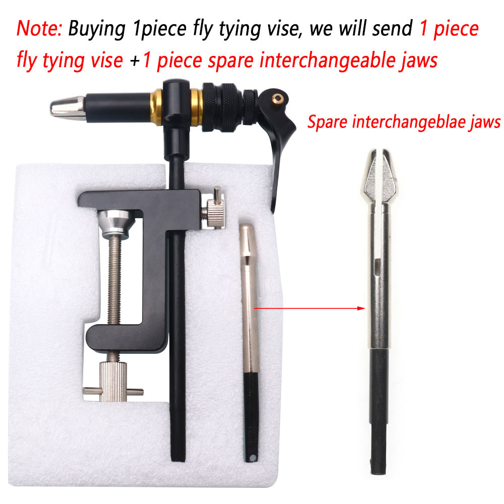 Bimoo 360° ° Rotatie C-Clamp Vliegbindset Bankschroef Gehard Stalen Kaken Jig Lokken Maken Tool Spoel Houder Threader Vliegbindset tool 200D