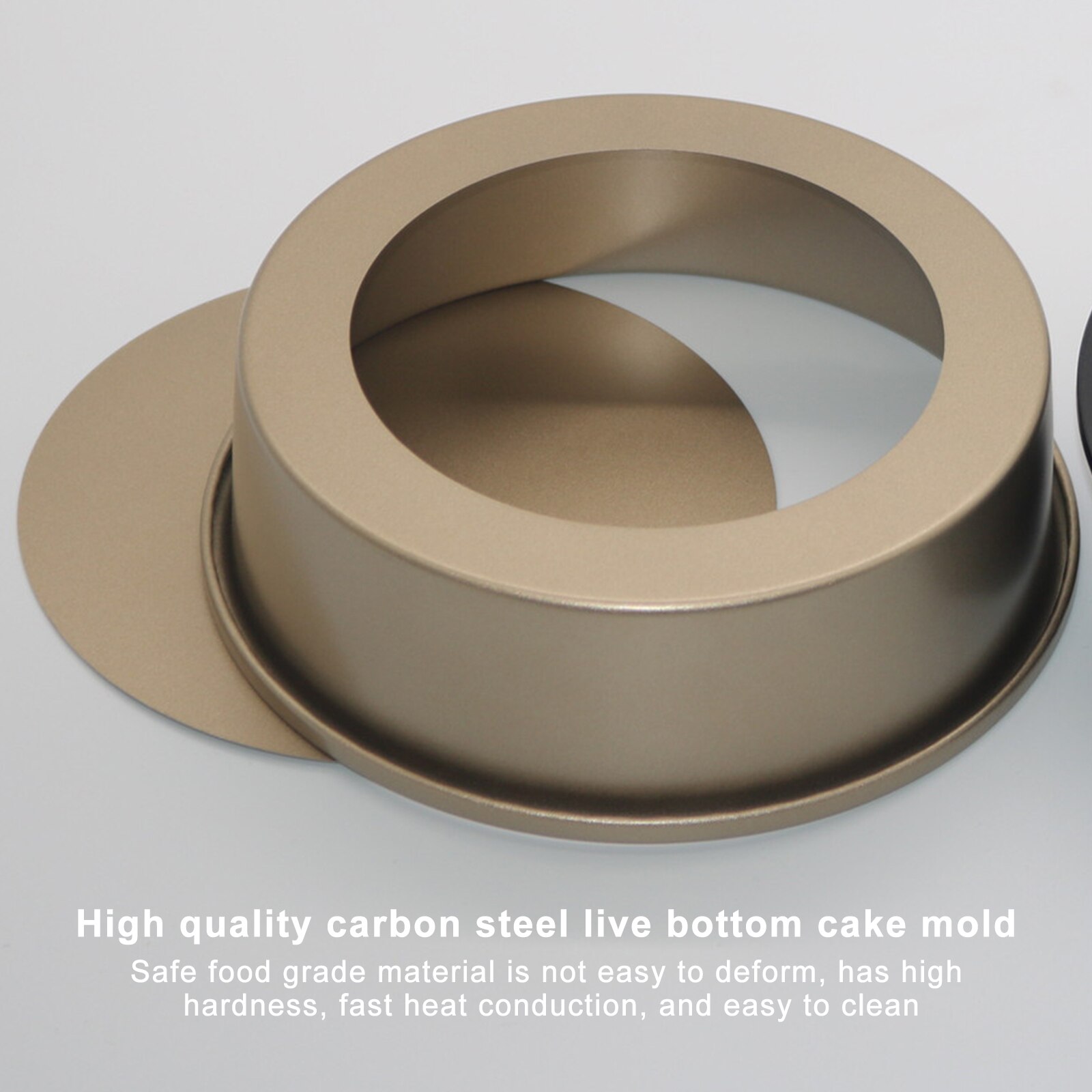 8 Inch Round Cake Pan Set With Removable Bottom Aluminum Alloy Chiffon Cake Mold Mould Round Cakes Tins
