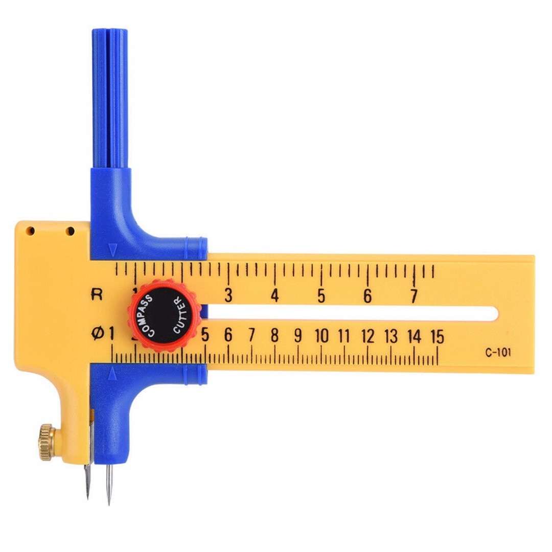 Compass Circle Cutter Rotary Cutting Tool For Paper Vinyl Rubber Leather 1-15cm Circle Cutter