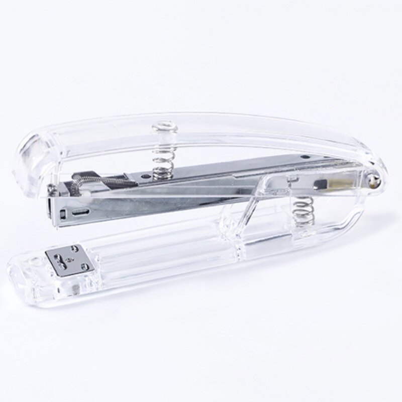 Rose Gold Stapler Transparent Edition Metal Manual Staplers 24/6 26/6 With Staples Office Accessories School Stationery Supplies