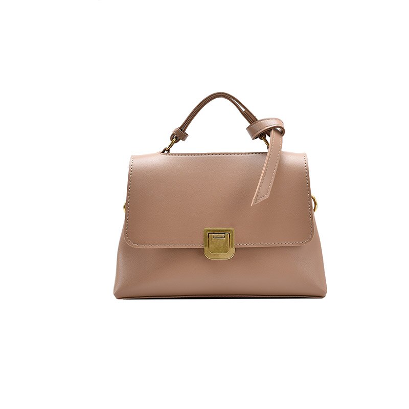 PU Leather Solid Color Tote Bags for Womens Casual Handbags and Purses Concise Crossbody Sac A Main: Khaki