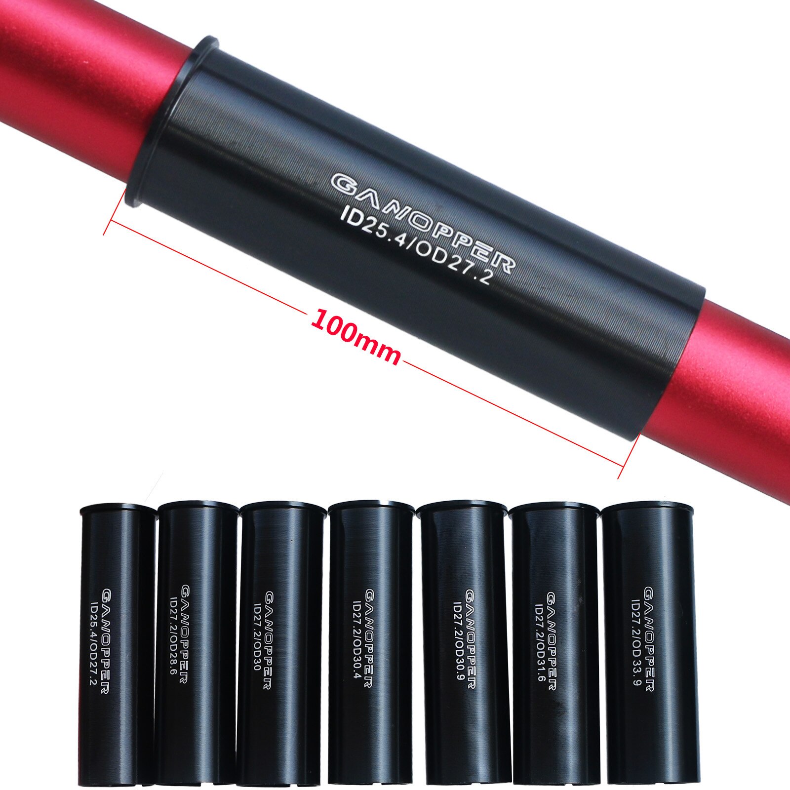 Fiets Zadelpen Mouw Racefiets Zadelpen Shim 22.2/25.4/27.2/28.6/30.0/30.4/30.9/31.6/31.8/33.9/34.9/36 Post Buis Adapter