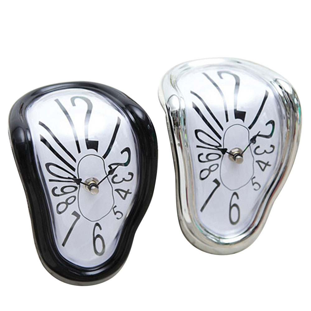 Novel Surreal Home Art Melting Clock Roman Numerals Silent Hanging Wall