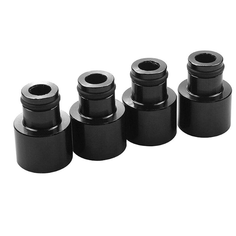 4PCS Fuel Injector Top Hat Adapters For Honda Civic and Acura RDX B16 B18 D16 Engines: black