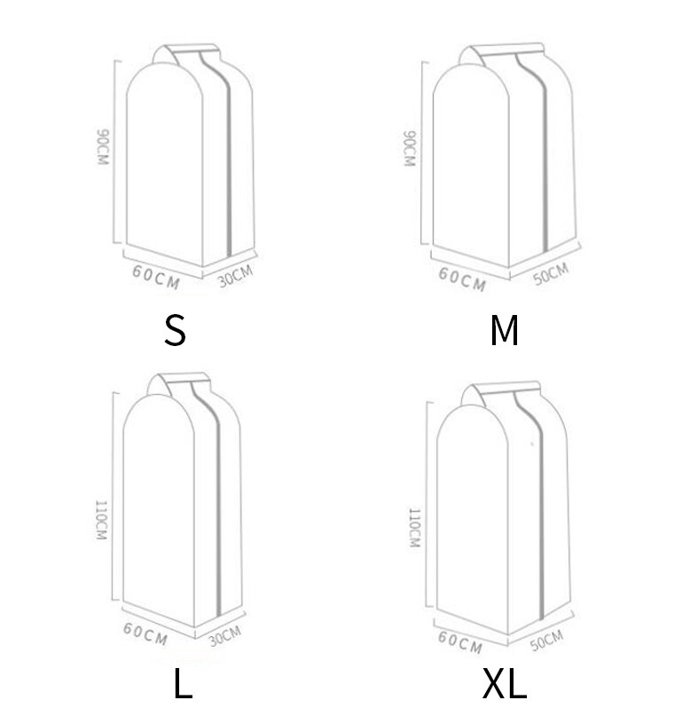 Kleding Stofkap Opknoping Kleding Stofdicht Pak Cover Organizer Bag Garderobe Transparante Protector Stofdicht Kleding Cover