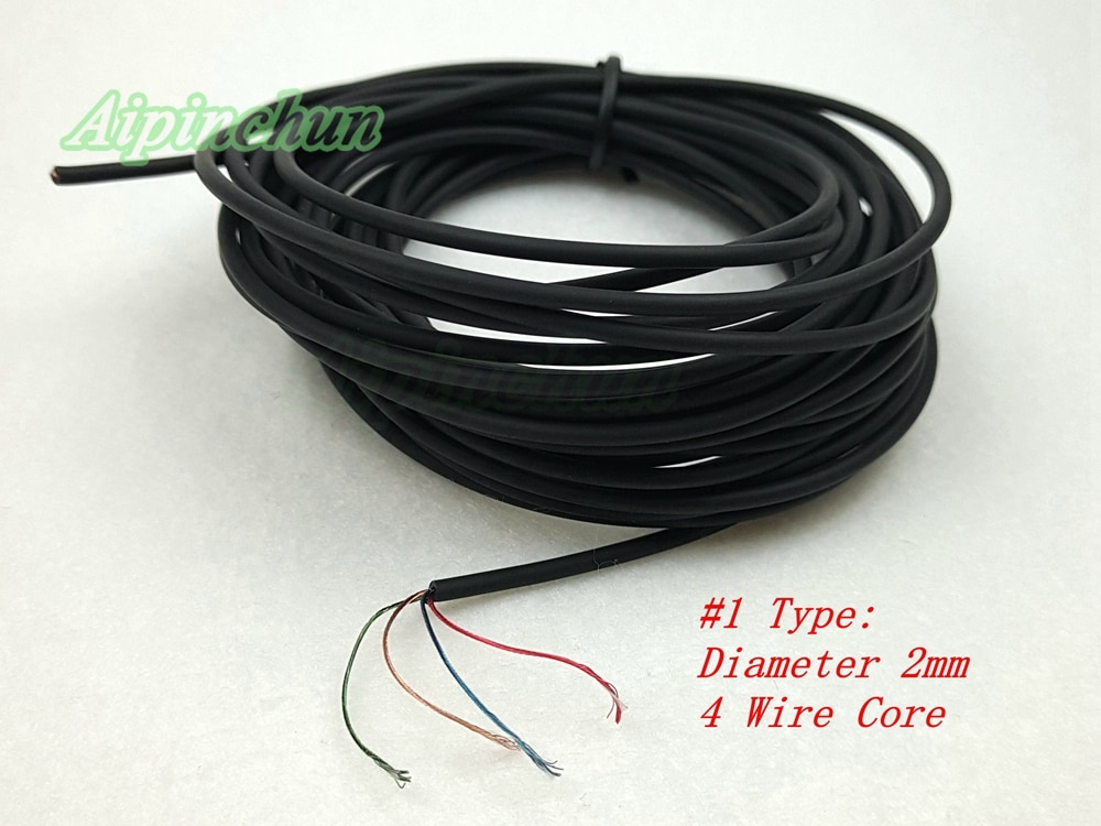 Aipinchun 2 Meters/lot DIY Audio Earphone Cable Repair Replacement Headphone Wire Cord Black/Red/Purple