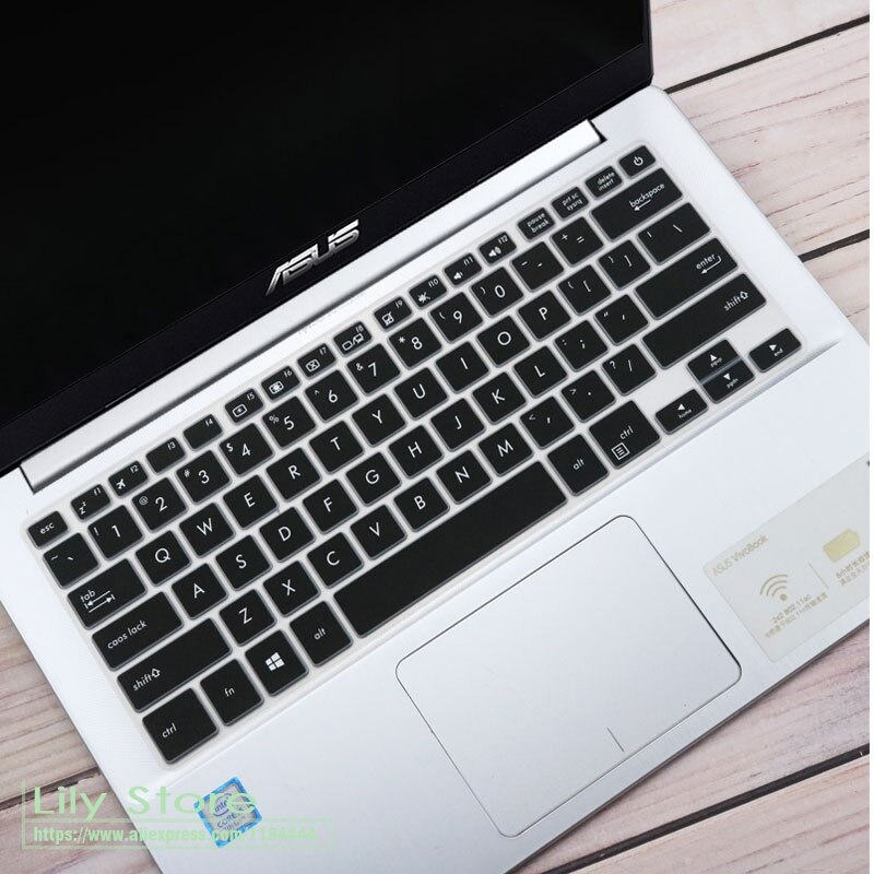 Til asus vivobook flip 14 tp401m tp401 tp401ca tp401ma tp410 tp410uf tp410ua tp410ur laptop 14 tommer tastaturbeskytter cover: Sort
