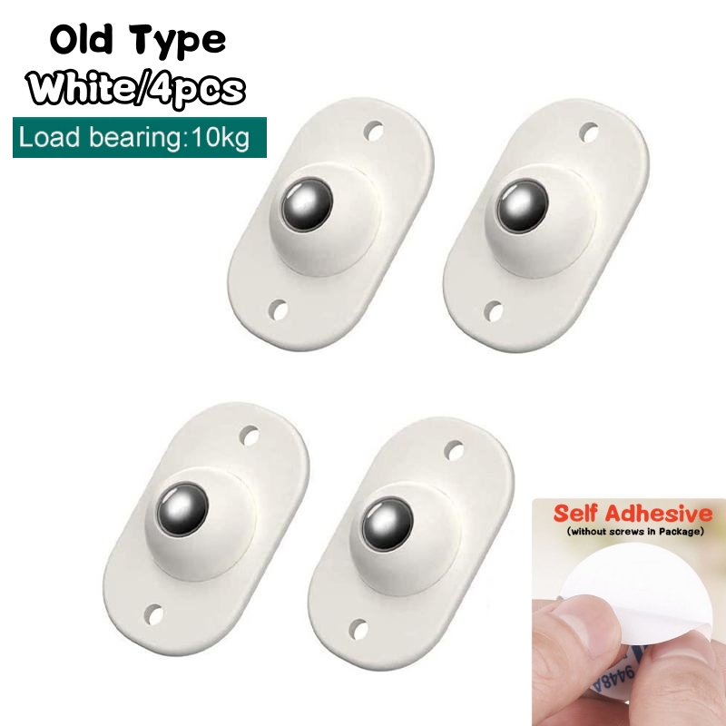 Rodízios para móveis pesados Rodas, polia autoadesiva, aço inoxidável, rolamento de carga forte, roda universal, rotação de 360 °, 4pcs: Laranja