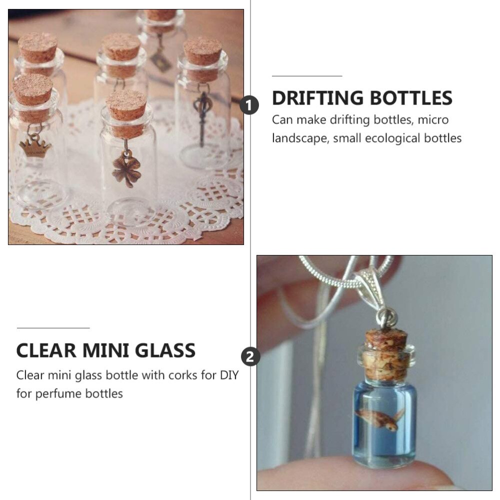 Mini Message Jar 18pcs/box Mini Message Jar Cork Small Glass Wishin... – Grandado