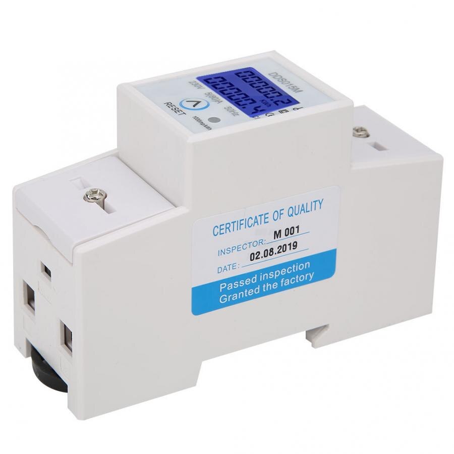 DDS015M Watt Hour Meter Digital Display Single Phase Electric Power Meter Can-be-Reset 230V