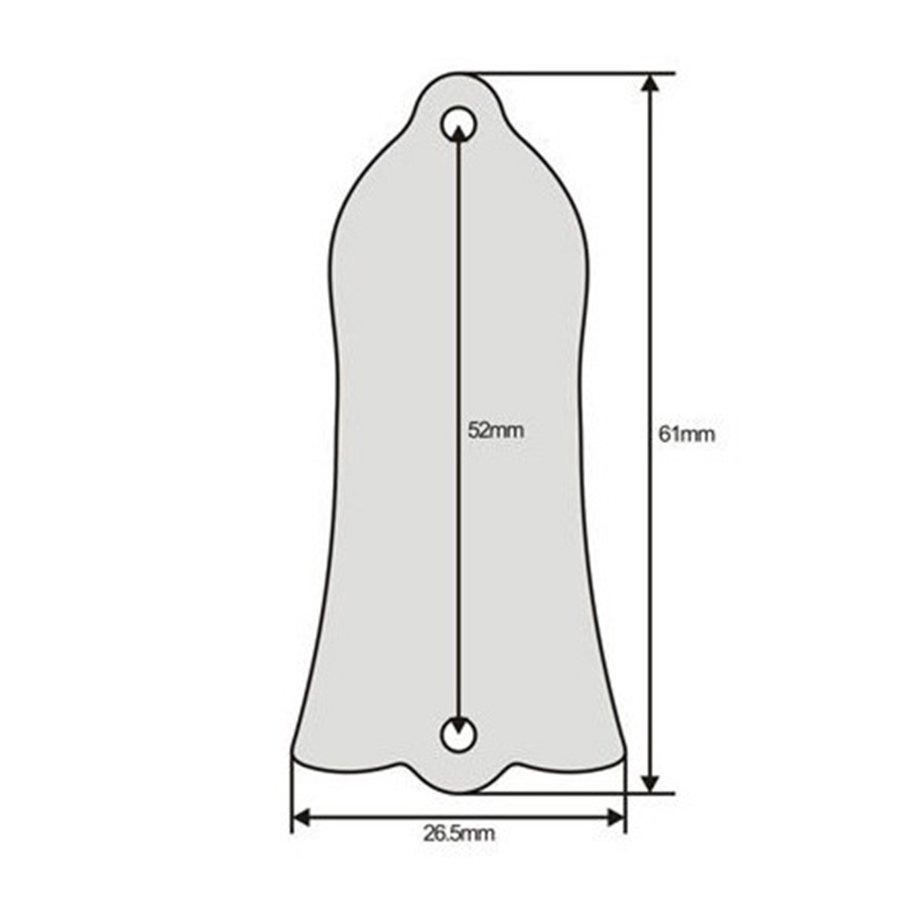 2-Ply Vlakte Zwarte Bell Truss Rod Cover Voor Les Paul Elektrische Gitaar Bas Pvc Truss Rod Cover Plate scroll Plaat Gibson Lp Sg