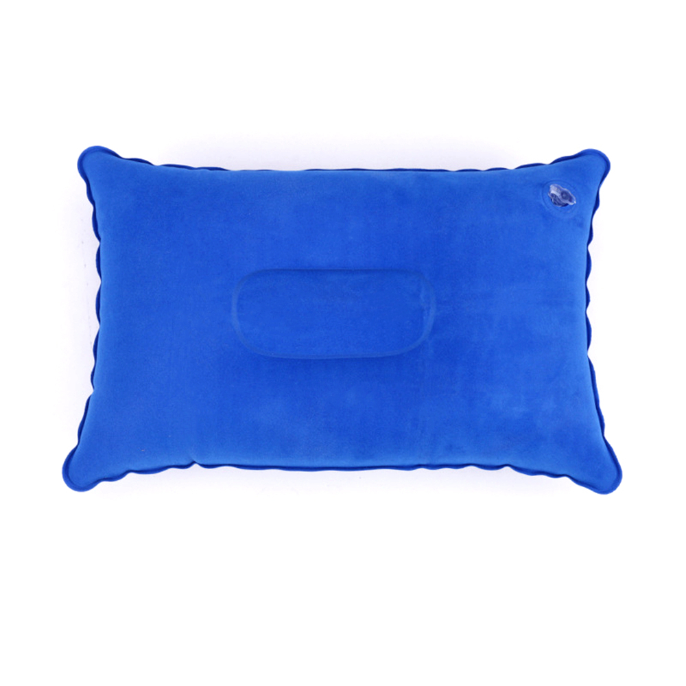 Opblaasbare Pvc Nylon Luchtkussens Draagbare Ultralight Camping Slaap Kussen Reizen Wandelen Strand Auto Vliegtuig Hoofd Rest Camp Gears: Blue