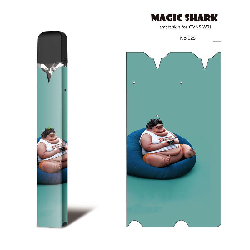 Magie Shark Rhinoceros Tribal Auf die Cartoon PVC Ultra Dünne Film Abdeckung Pod Fall Aufkleber Für OVNS W01 Kit kein Verblassen: 025