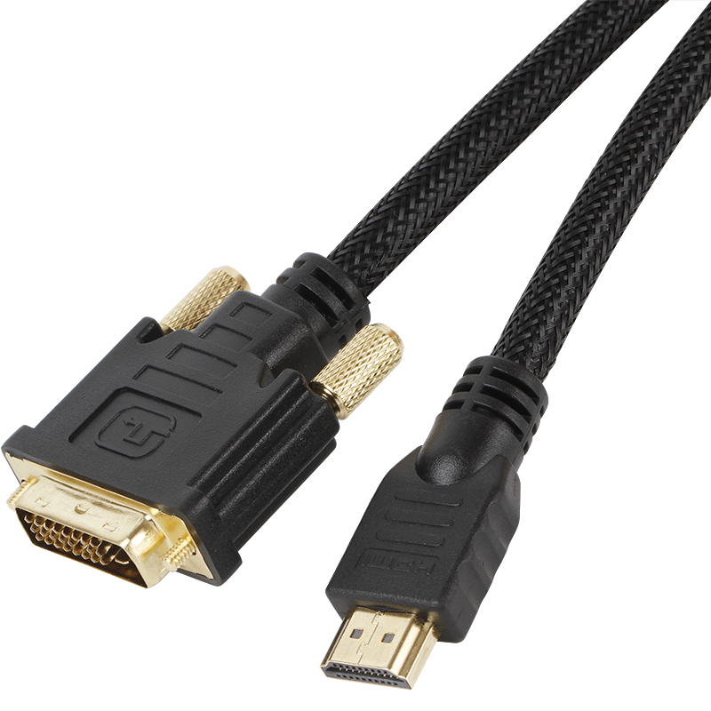CHOSEAL HDMI To DVI Cable DVI 24+1 Pin Adapter 4K 1080P Bi-directional DVI D Male to HDMI Male Converter Cable for LCD DVD HDTV
