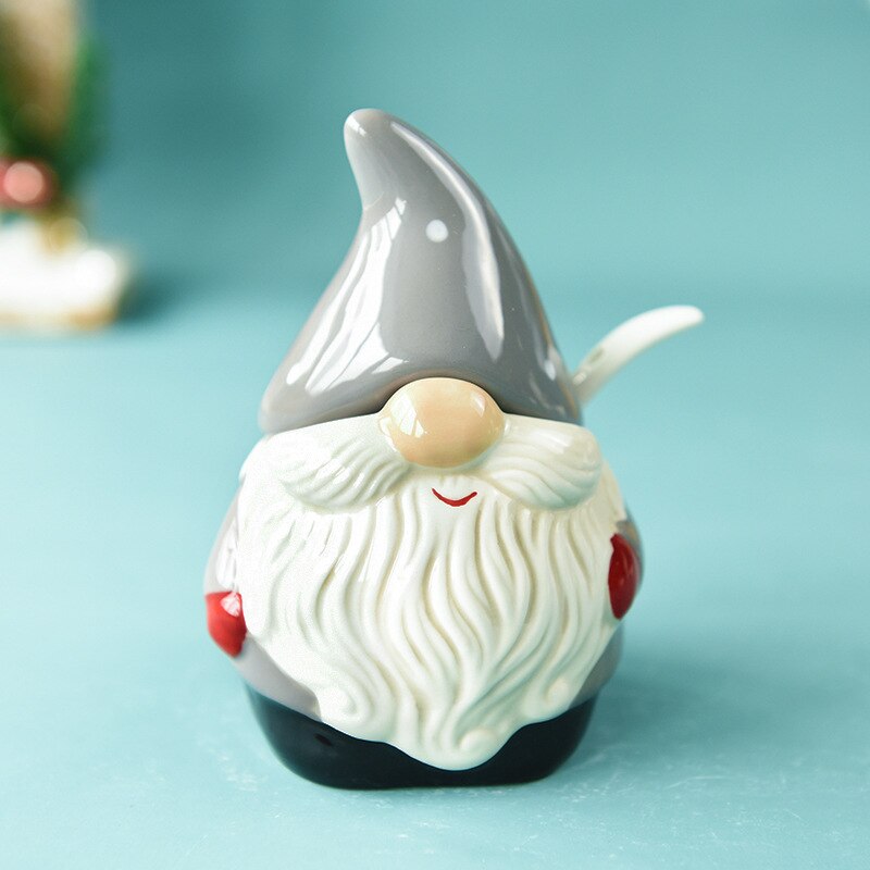 Christmas Plates Ceramic Dinner Plates Household Tableware Food Dining Plates Afternoon Tea Dessert Tray Kitchen Supplies: Spice jar