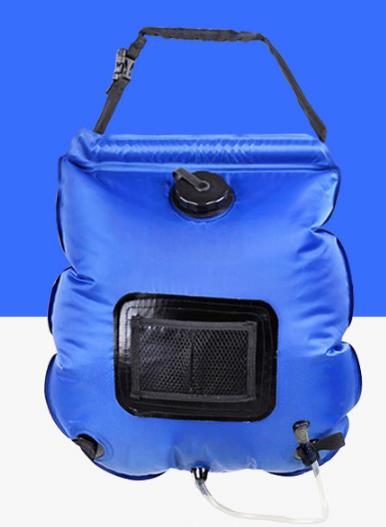 Solar Douche Zak 20L Draagbare Solar Verwarming Premium Camping Douche Bag Douchekop Outdoor Wandelen Klimmen Zomer Douche: Blauw