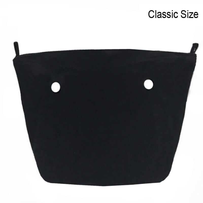 Insertos impermeables sólidos de tamaño clásico para bolsa O Obag, inserto de forro interior, bolsillo, accesorios de bolso: black classic