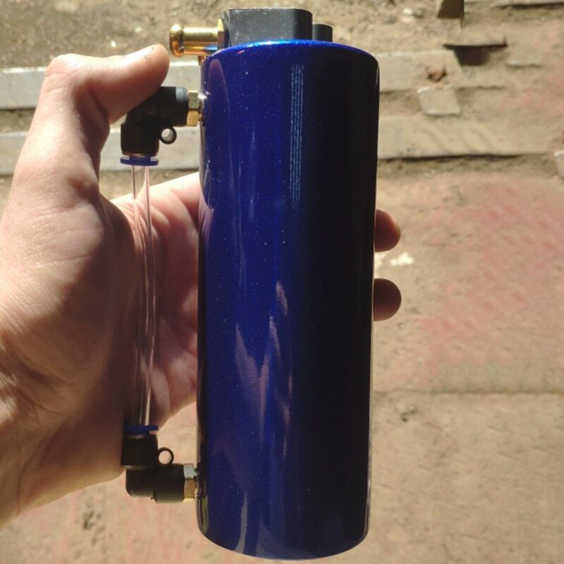 350ML Aluminum Racing Oil Catch Tank Can Round Can Reservoir Turbo Oil Catch Can Can Catch Universal