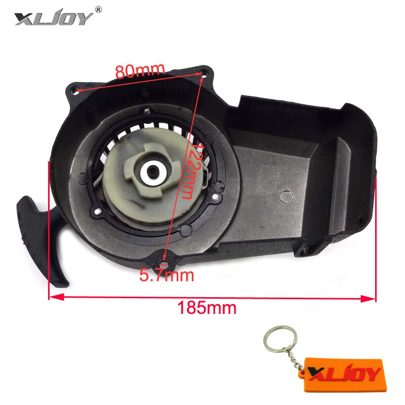 XLJOY Black Aluminum Easy Recoil Pull Starter For 47cc 49cc Minimoto Pocket Bike Mini Moto Dirt Bike ATV Quad