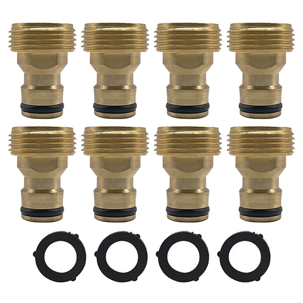 Super Heavy Duty 3/4 Inch Brass Water Shut Off Valve Outdoor Garden Hose Connector Accessories Fitting Pipe Connections Nozzle: G