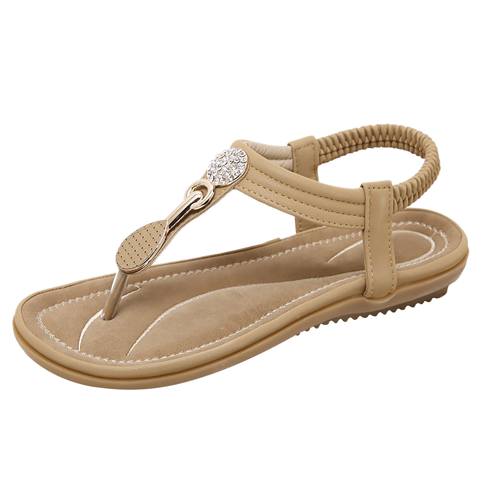 Femmes Sandales En Cristal de Bande Élastique Solide En Plein Air Pantoufles Sandales Chaussures Décontractées Chaussures De Plage Босоножки Женские D4